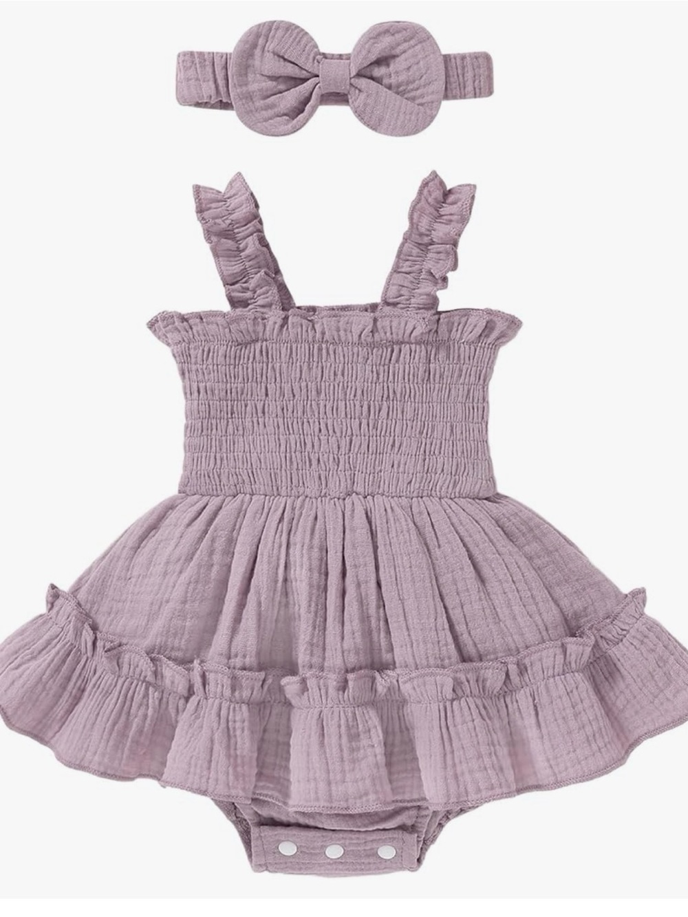 Baby romper with headband